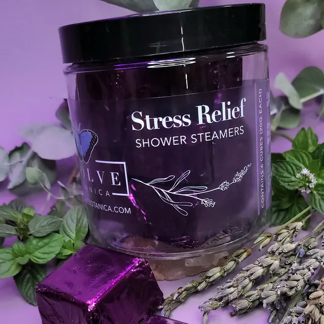 Shower Steamers - Stress Relief (Lavender Mint) (6 per Jar) Large (Case pack of 3)
