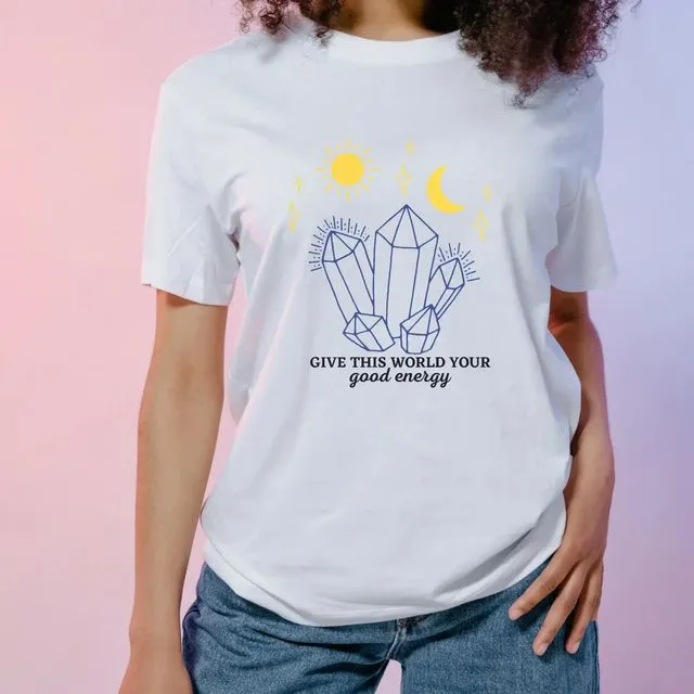 Good Energy Personalised T-shirt for women - White