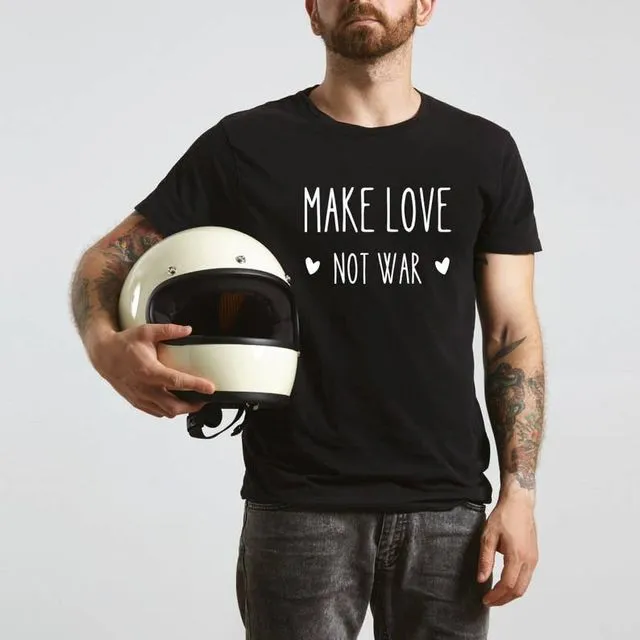 Make Love Not War Personalised T-shirt Women - Black
