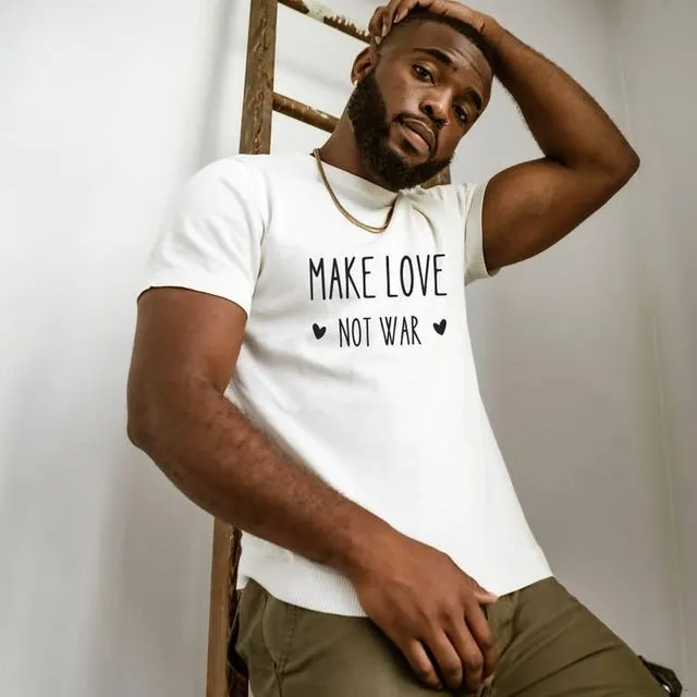 Make Love Not War Personalised T-shirt Women - White