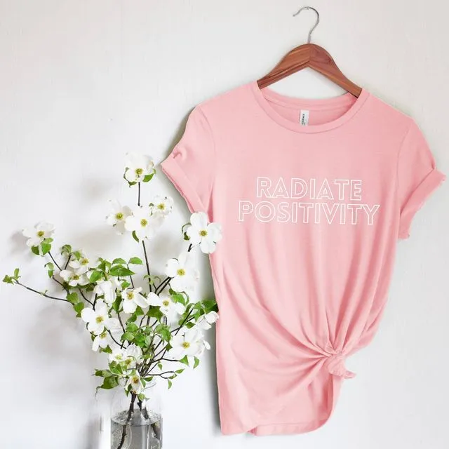 Radiate Positivity Personalised T-shirt Women - Pink