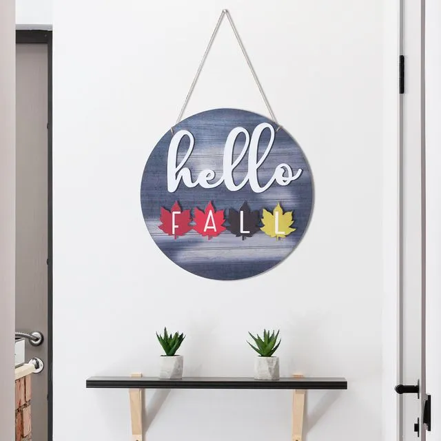 Replaceable Hello Season Wooden Wall Hanging