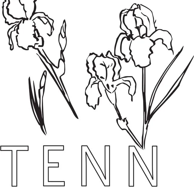 Tennessee Iris State Flower Tea Towel