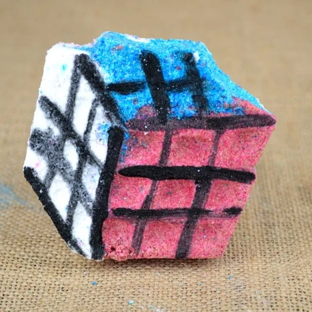 Retro Rubix Cube Bath Bomb x 6 - Pink Lemonade - 80's Gift - SLS Free - Vegan - Shea Butter