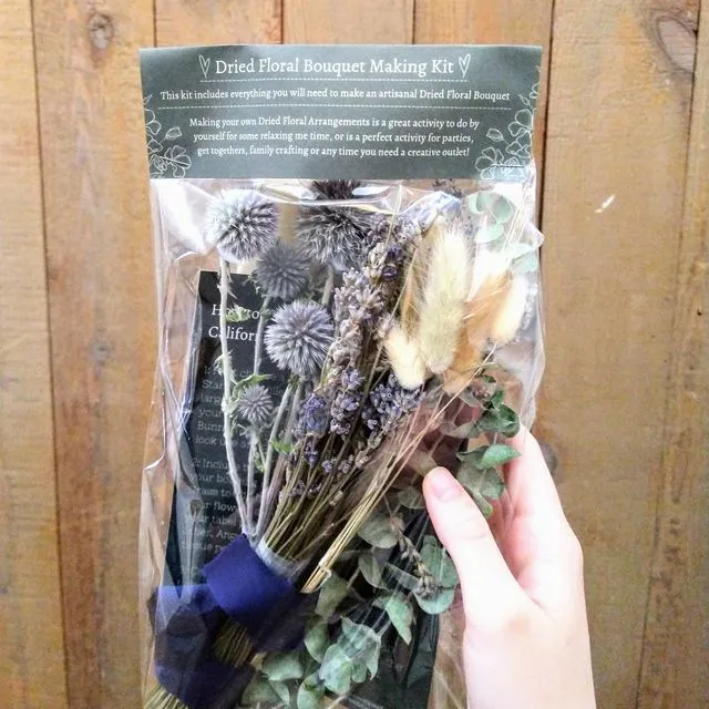 DIY Dried Floral Bouquet Kit Craft Kit lavender and eucalyptus