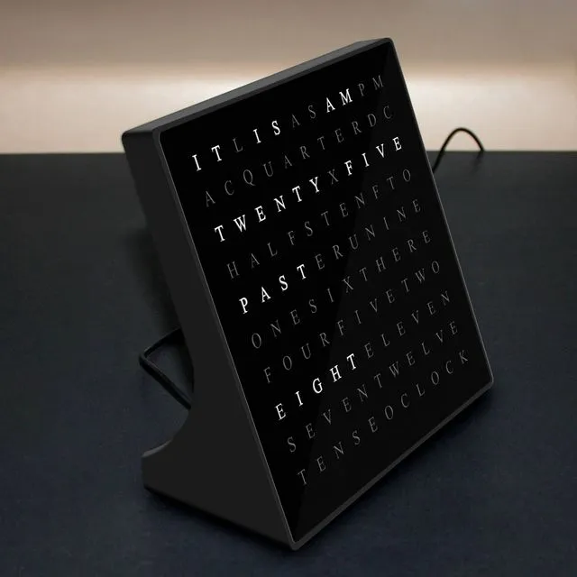 Alphabet Clock (Black)
