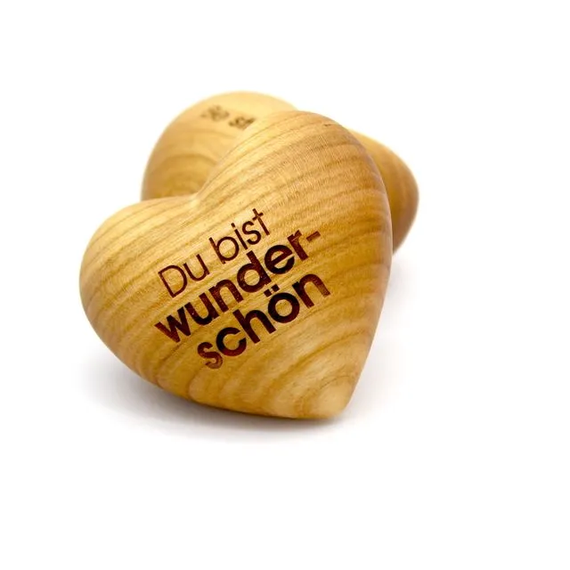 Thankgoods wooden heart Du bist wunderschön