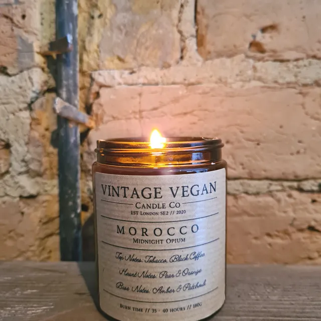 Morocco Midnight Opium Vintage Vegan Soy Travel Candle