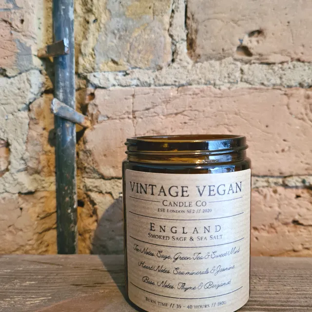 England Smoked Sage & Seasalt Vintage Vegan Soy Candle