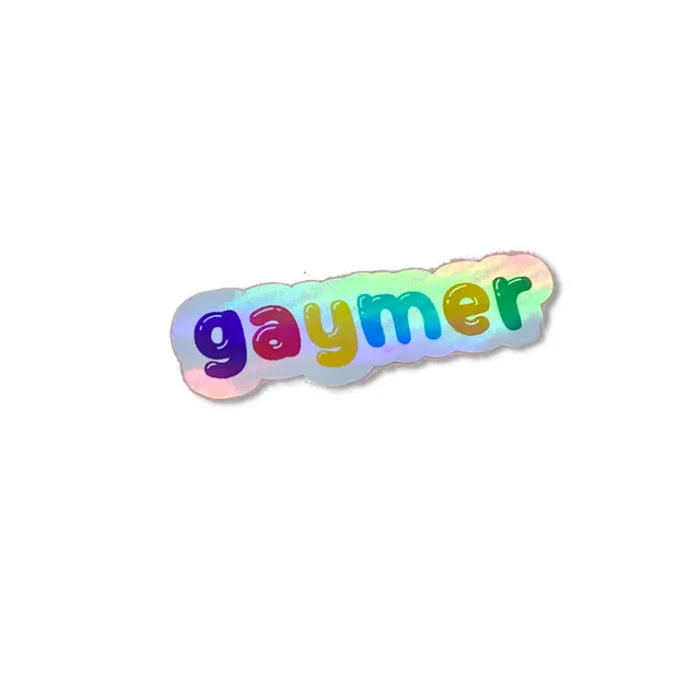 Gaymer Holographic Vinyl Sticker /  LGBTQ Stickers