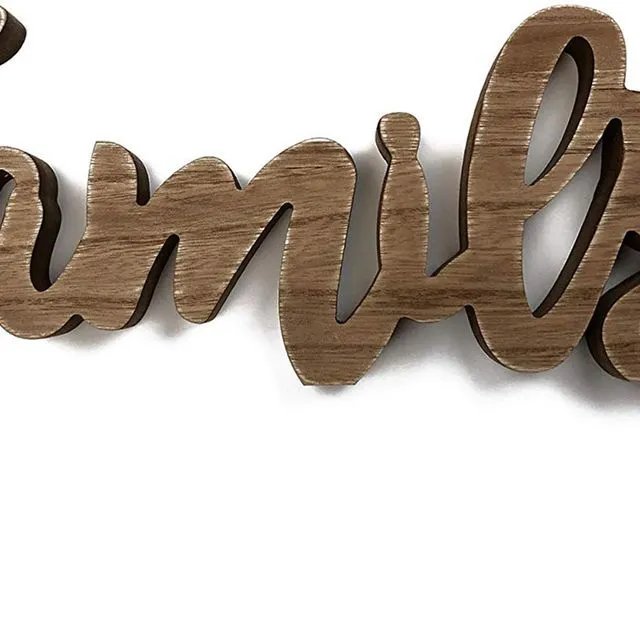 Cutout Family Letter Sign Tabletop Decor 15“”x5”