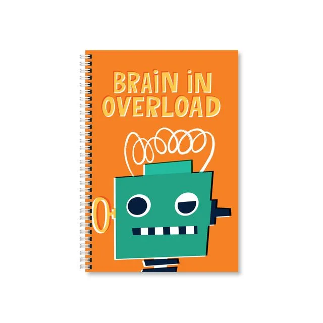 Brain in Overload A5 Wired Notebook pack of 6