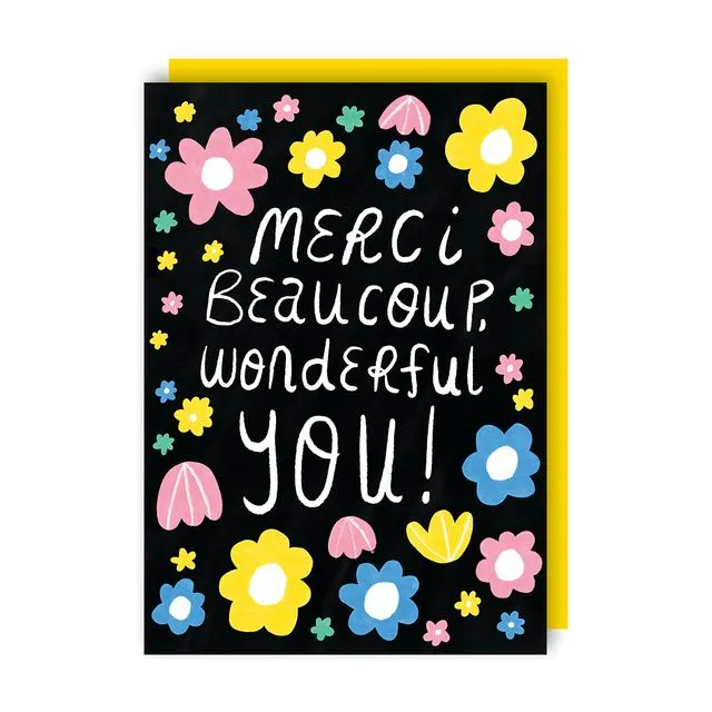 Merci Thank You Card pack of 6