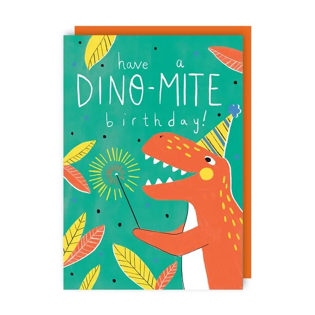 Dinomite Kids Birthday Card pack of 6