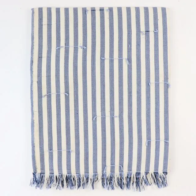 Kookoo Throw in Blue and White
