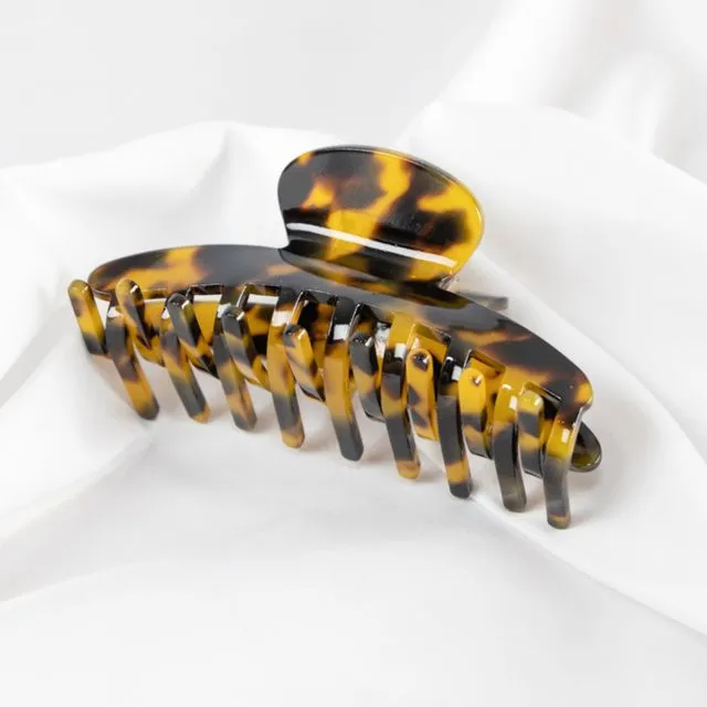 Hair Claw Clip - Large resin hair claw clip. Multi color Acetate resin - Tortoise