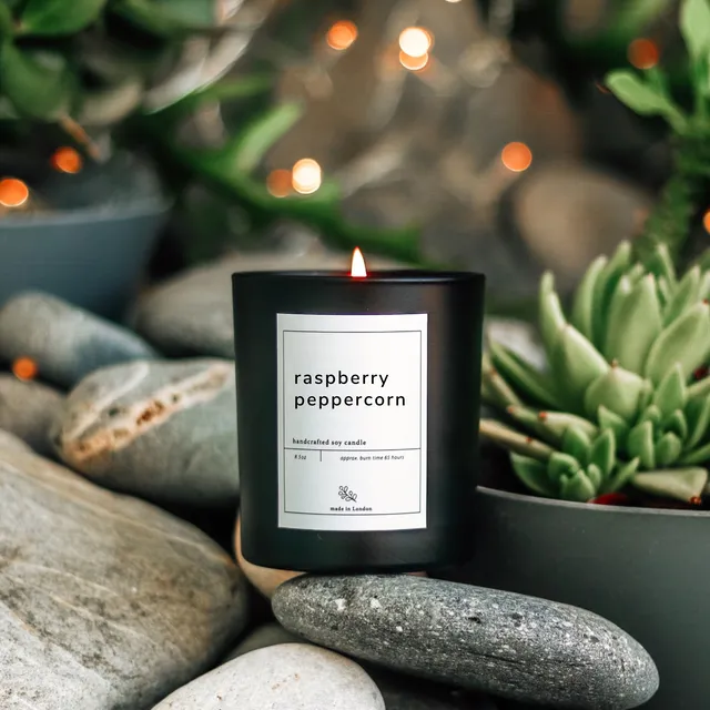 Raspberry Peppercorn Large Soy Candle