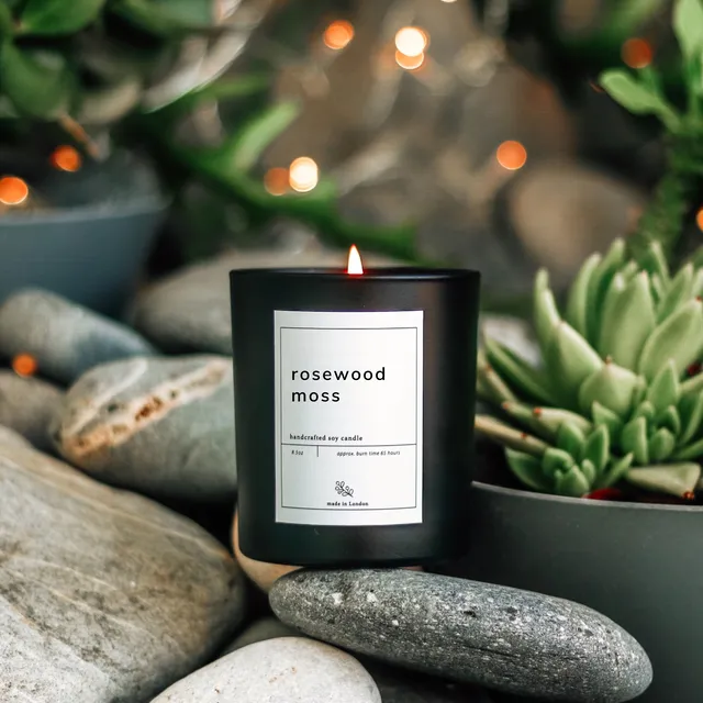 Rosewood Moss Large Soy Candle