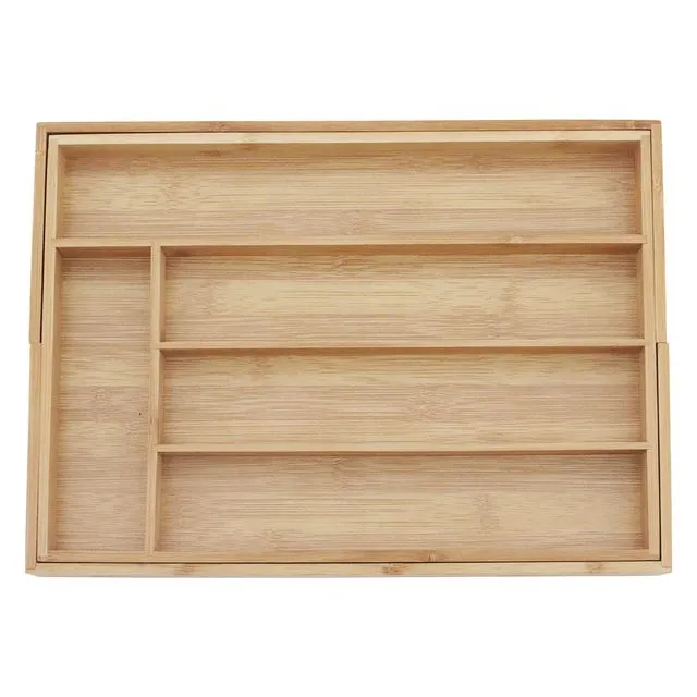 Bamboo Expandable Drawer Organizer, 11.6" to 17.7"