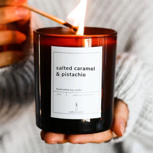 Salted Caramel & Pistachio Large Soy Candle