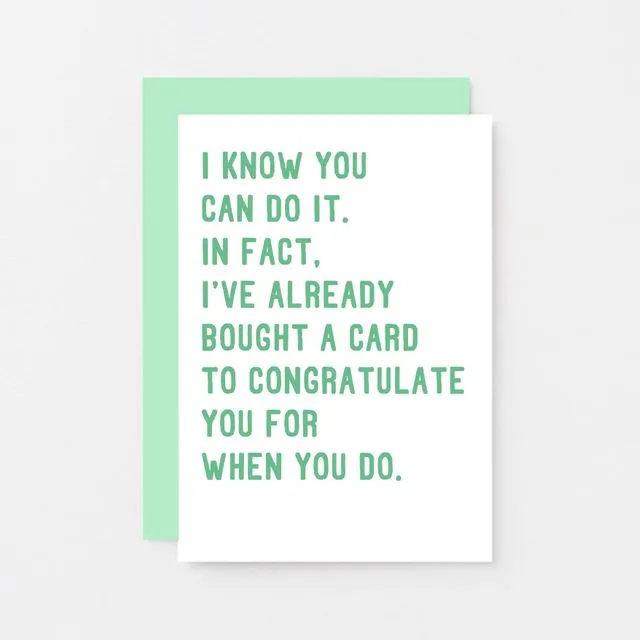 You Can Do It Good Luck Card | SE2033A6
