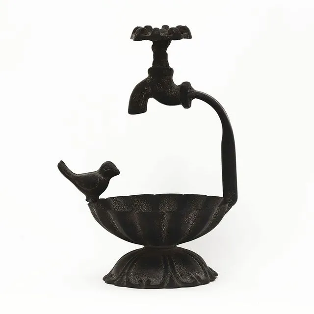Casting Iron Bird and Water-tap Decorative Metal Soap Dish