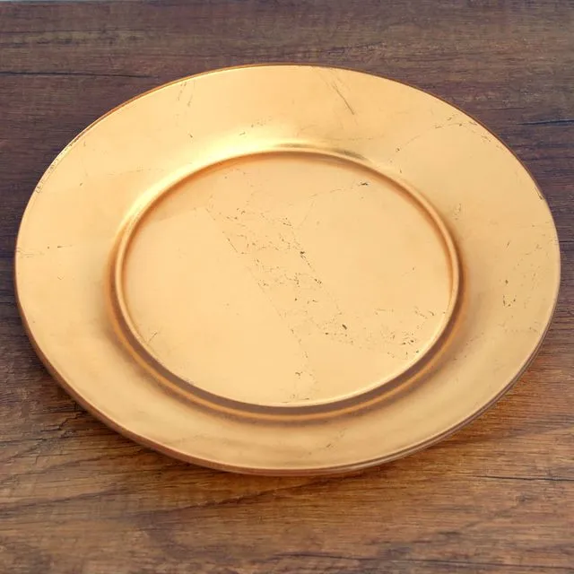 GILT Gilded Dinner Plate Gold/Silver