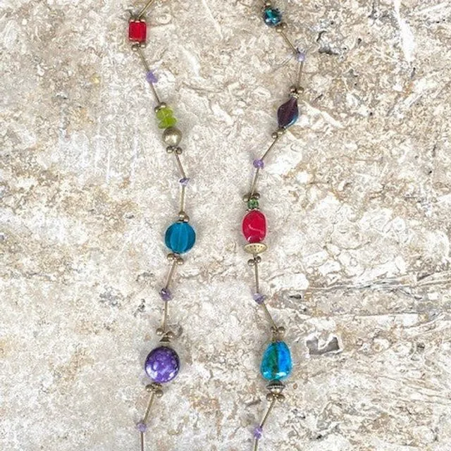 Imhotep Long Beaded Station Necklace