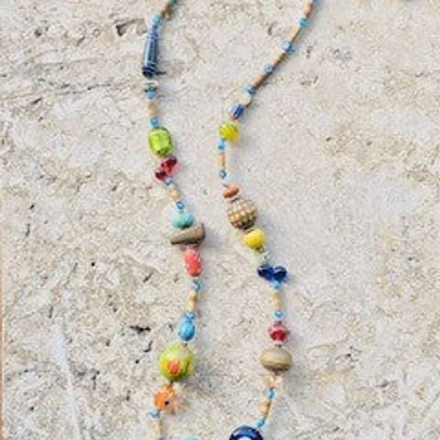 Aleppo Long Beaded Necklace with Extender Chain