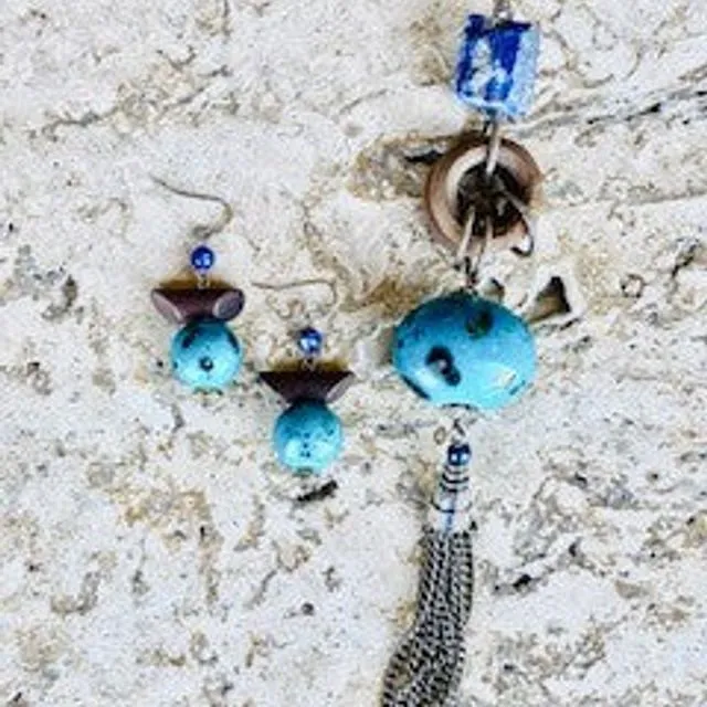 Fantasy Island Necklace & Earring Set