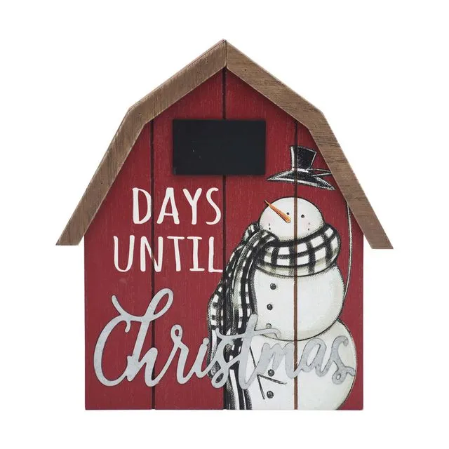 Countdown to Christmas Wood Tabletop Sign with Chalkboard