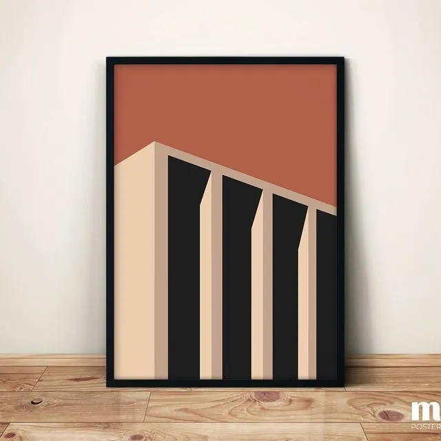 Bauhaus Architecture: Sunset | Art Print | No. 003