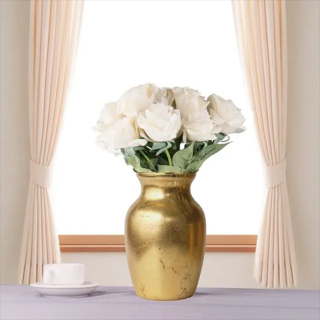 GILT 7" Gilded Glass Flower Vase Gold/Silver