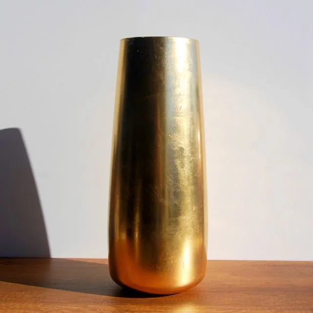 GILT 18" Gilded Glass Zen Vase Gold/Silver