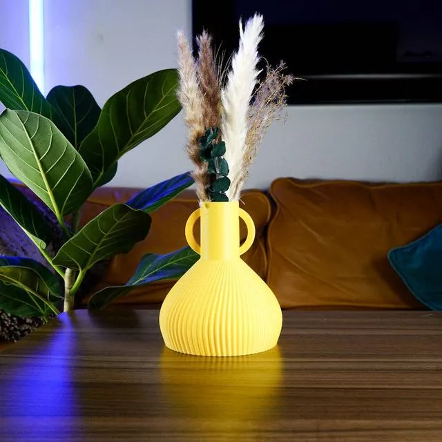 Grecian 3D Printed Vase Mustard