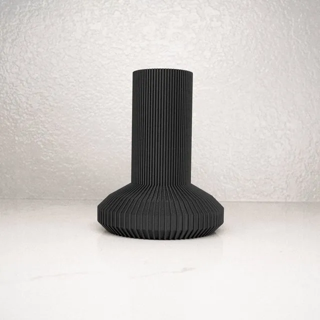 LANCIA Vase, 3D Printed Vase, Floral Arrangement Black