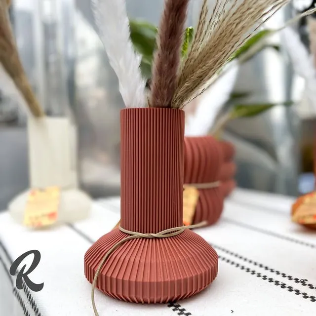 LANCIA Vase, 3D Printed Vase, Floral Arrangement Terracotta