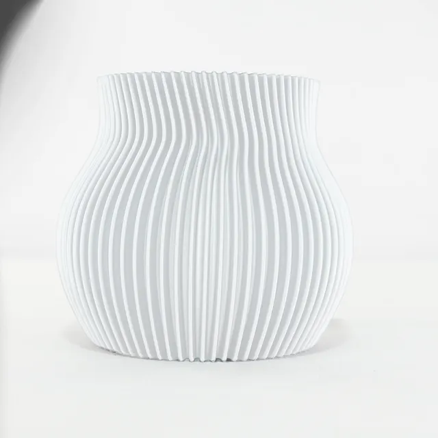 Dried Floral Vase, 3D Printed Vase, Flower Arrangement - White