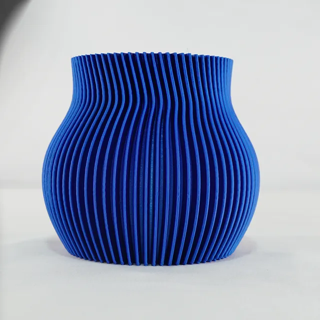 Dried Floral Vase, 3D Printed Vase, Flower Arrangement - Blue