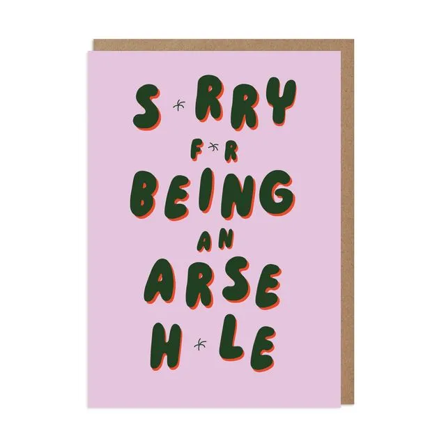 Sorry for Being an Arsehole Card Pack of 6