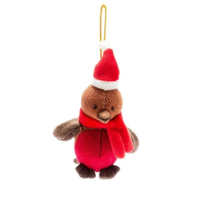Robin Knitted Christmas Decoration