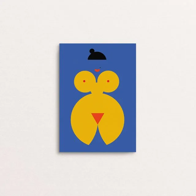 Blue Lady Mini Art Print Pack of 6