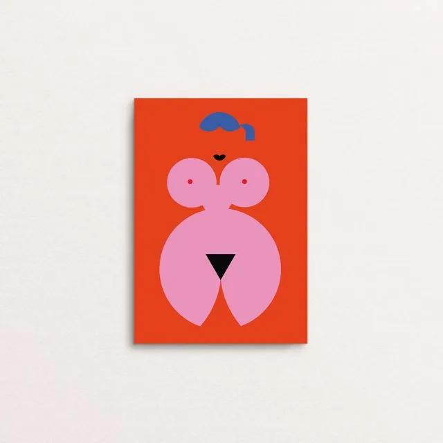 Orange Lady Mini Art Print Pack of 6