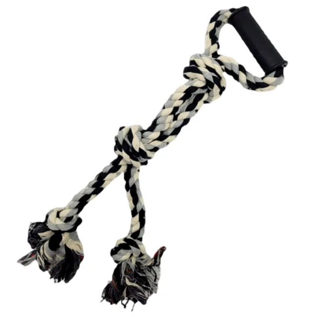 Petsonik Durable Heavy Braided Rope Tug Toy - 2 Knots