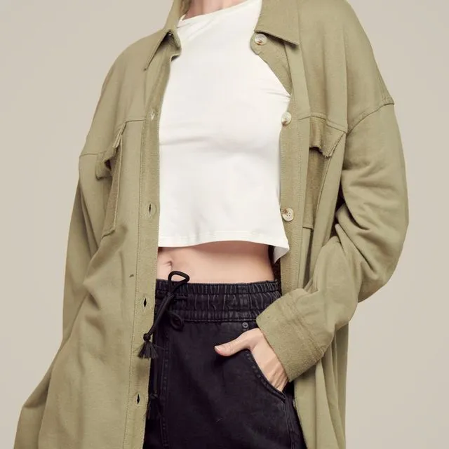 Oversized Overshirt With Pockets; Prepack 2-2-2; S-M-L