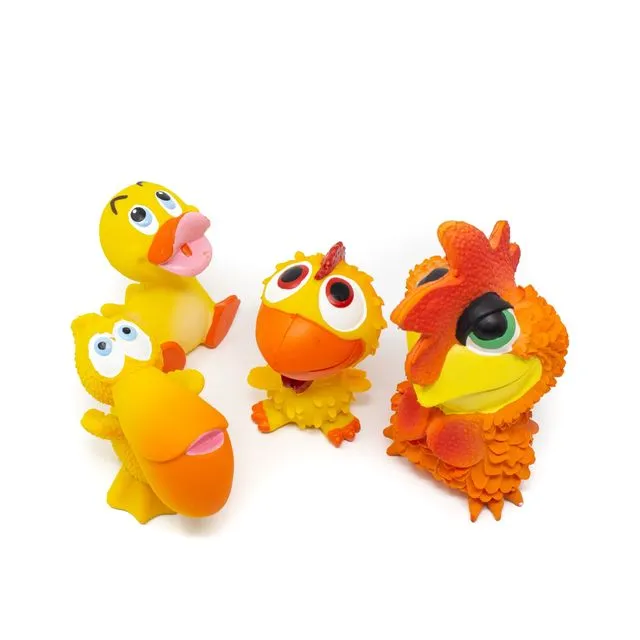 Bird 4-Set (Cockerel, Chick, Duckling and Pelican)