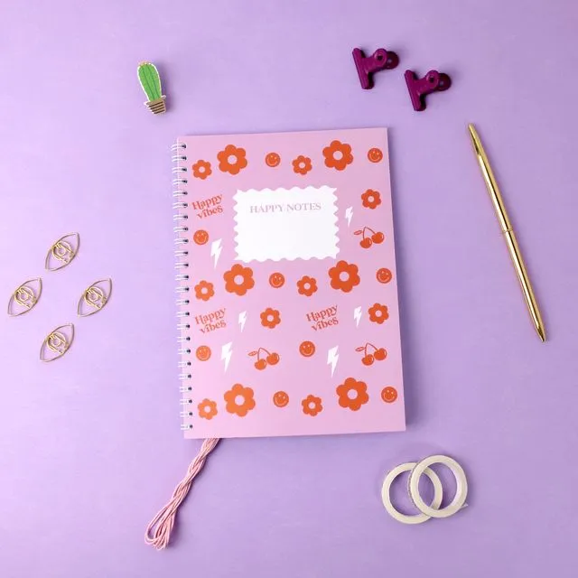 Happy vibes notebook
