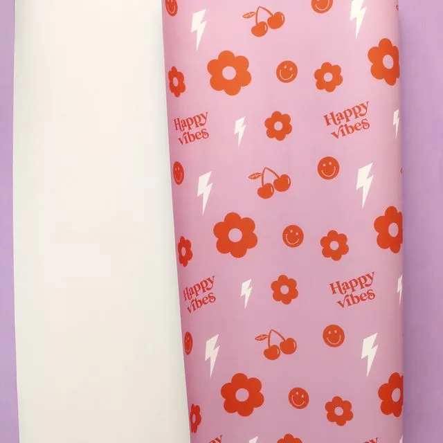 Happy vibes wrapping paper