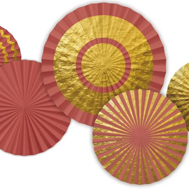 Honeycombs Fan Golden Dusk - 5 pieces