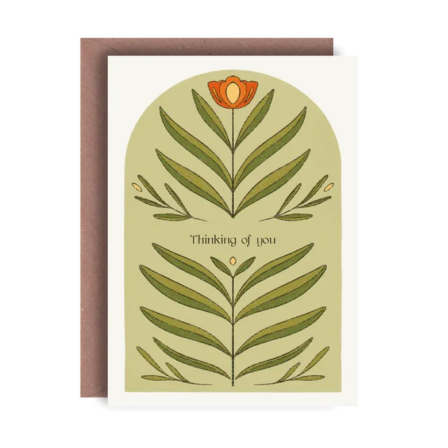 Thinking Of You - Flower Greeting Card